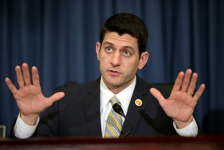House Budget Committee Chairman Paul Ryan (R-WI) during a hearing on Capitol Hill, Feb. 5, 2014 in Washington, DC.