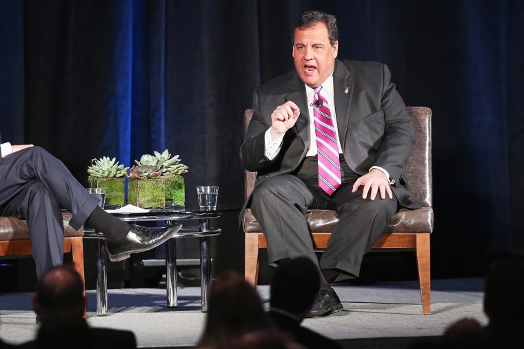 Chris Christie fields questions during an Economic Club of Chicago luncheon on Feb. 11, 2014.