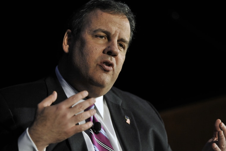 New Jersey Gov. Chris Christie speaks to the Economic Club of Chicago on Tuesday, Feb. 11, 2014 in Chicago.