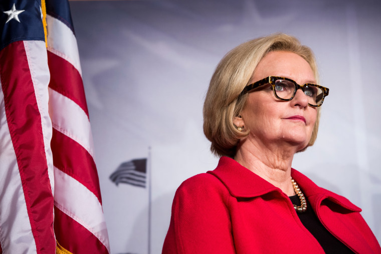 Sen. Claire McCaskill, D-Mo., speaks during a news conference, May 23, 2013, in Washington.