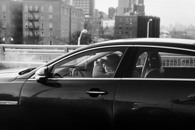 Morning rush hour in the George Washington Bridge.