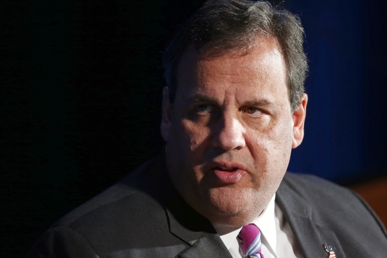 New Jersey Governor Chris Christie listens to a question during a luncheon at the Economic Club of Chicago, in Chicago, Illinois on Feb. 11, 2014.