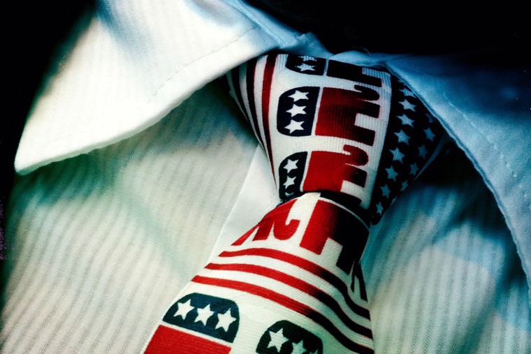 A tie is seen at the 2012 Republican National Convention in Tampa, Fl.