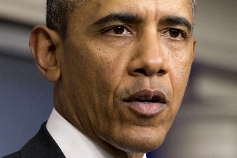 President Barack Obama speaks in the Brady Press Briefing Room of the White House, Feb. 28, 2014, in Washington.