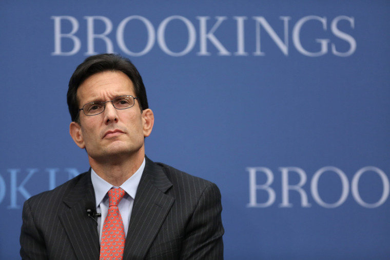 House Majority Leader Eric Cantor (R-VA) delivers remarks at the Brookings Institution January 8, 2014 in Washington, D.C.