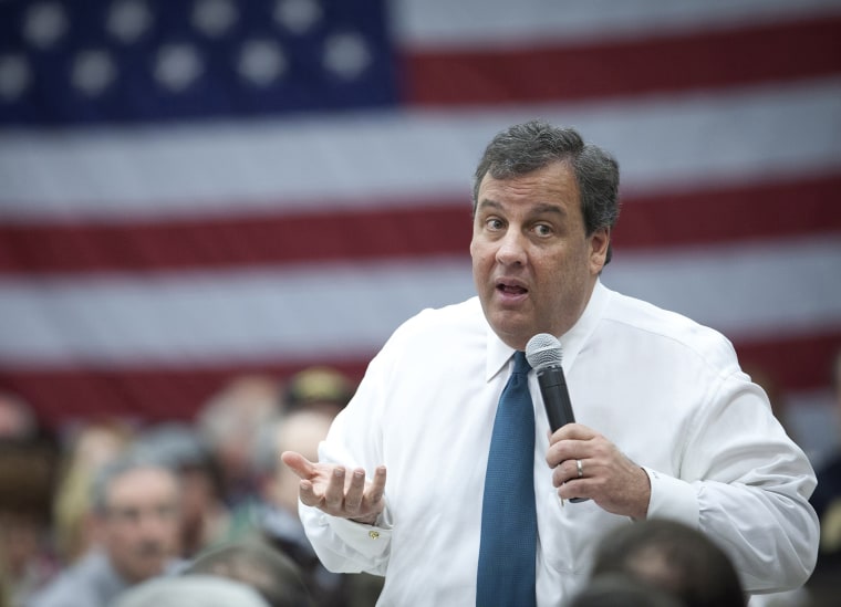 New Jersey Governor Chris Christie responds to a question during a town hall meeting in Sterling in this file photo taken February 26, 2014.