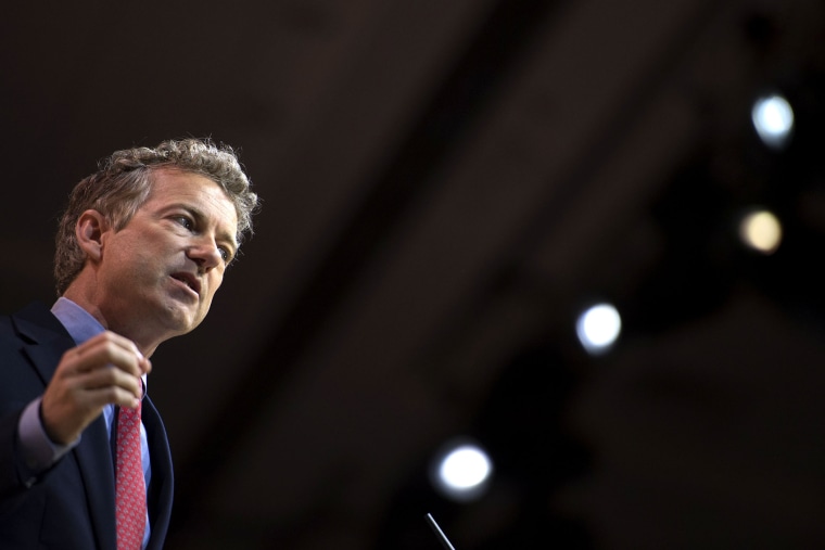Sen. Rand Paul (R-KY) delivers remarks during the 41st Annual Conservative Political Action Conference, March 7, 2014, in National Harbor, Md.