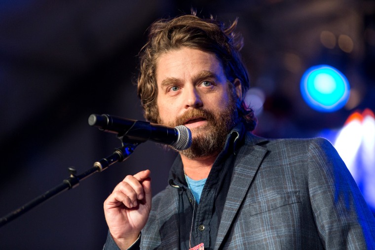 Zach Galifianakis performs on stage during Festival Supreme at the Santa Monica Pier, October 19, 2013 in Santa Monica, Calif.