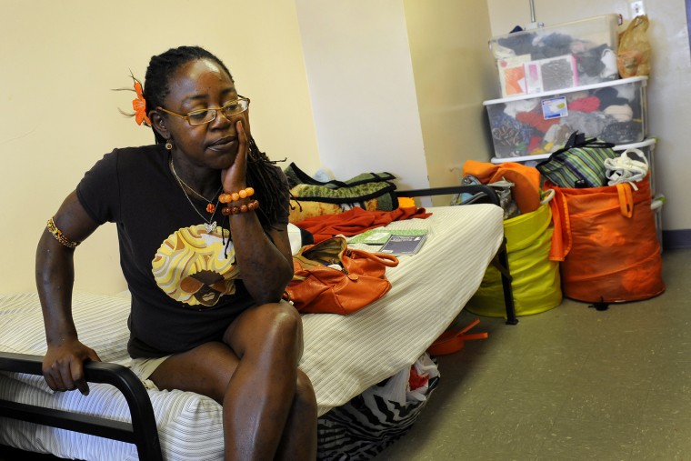 Nkechi Feaster stays at the homeless shelter on the site of the former D.C. General Hospital.
