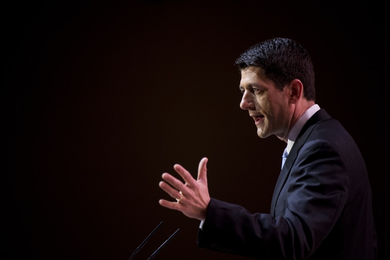 Rep. Paul Ryan, (R-WI)., speaks during the American Conservative Union's Conservative Political Action Conference (CPAC) at National Harbor, Md., on March 6, 2014.