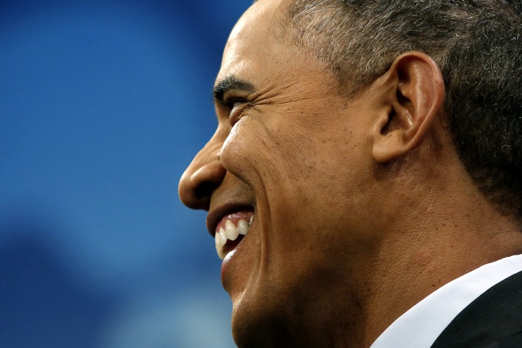 U.S. President Barack Obama at the Newseum in Washington on March 6, 2014.