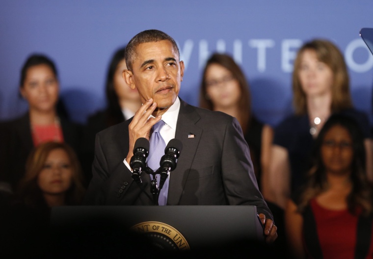 President Barack Obama at Valencia College in Orlando, Florida, March 20, 2014.