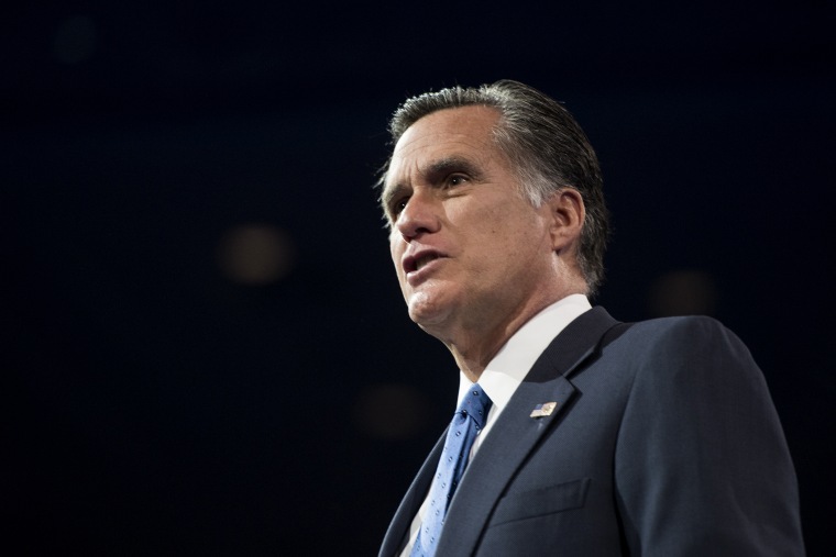 Mitt Romney speaks at the Conservative Political Action Conference, March 15, 2013, in National Harbor, Md.