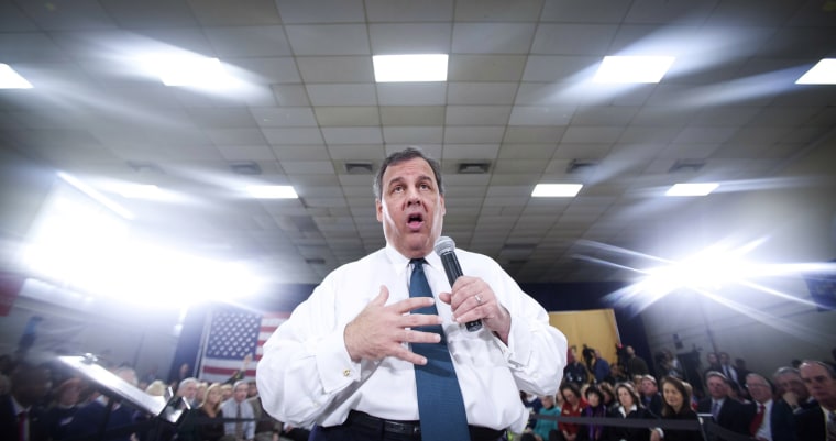 New Jersey Governor Chris Christie during a town hall meeting in Sterling, New Jersey in this file photo from February 26, 2014.