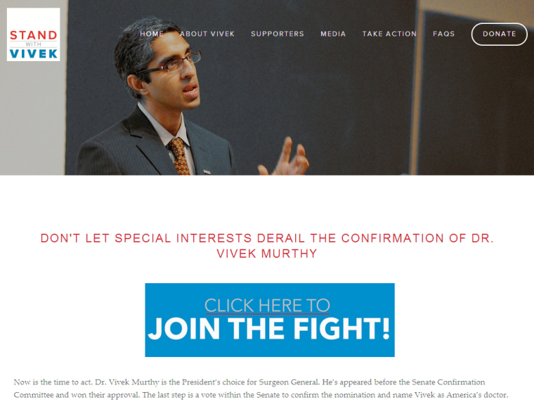 Stand With Vivek campaign website