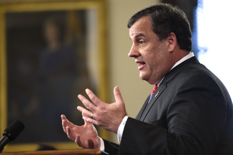 New Jersey Governor Chris Christie speaks during a news conference in Trenton, New Jersey March 28, 2014.