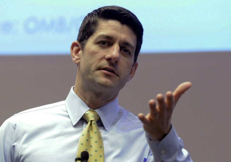 Republican Rep. Paul Ryan during a listening session at the Snap-on Headquarters in Kenosha, Wis., March 20, 2014.