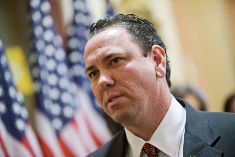 Rep. Vance McAllister, R-La. waits before a ceremonial swearing-in, Nov. 21, 2013.