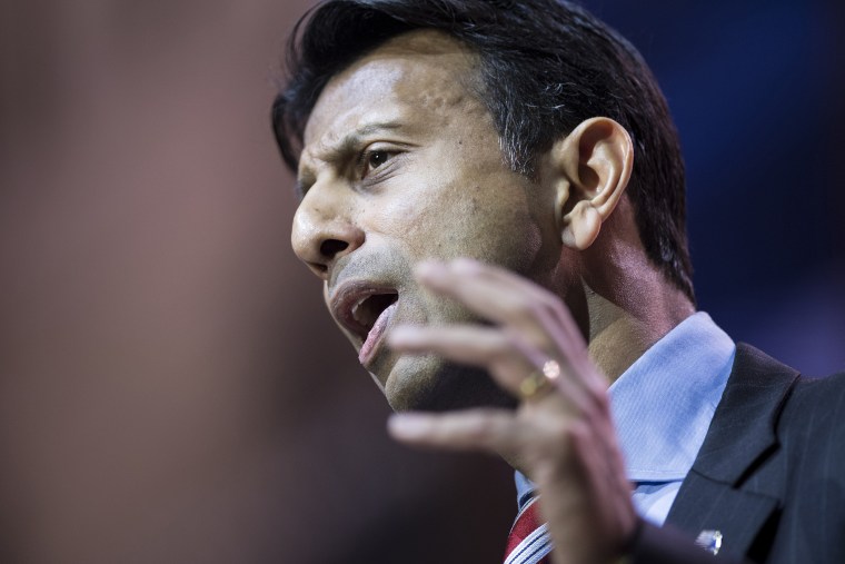 Louisiana Governor Bobby Jindal speaks at CPAC in National Harbor, Maryland, Mar. 6, 2014.