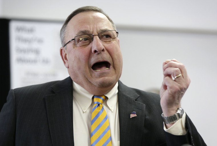 Maine Gov. Paul LePage during a news conference March 10, 2014, in Brunswick, Maine.