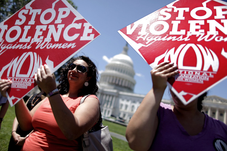 Activists Holds Rally For Re-Authorization Of The Violence Against Women Act
