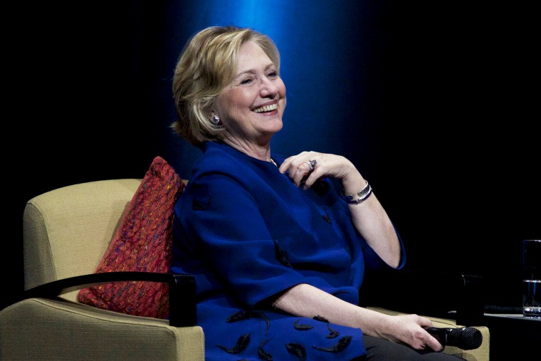 Hillary Clinton speaks to members of the World Affairs Council of Oregon in Portland, April 8, 2014.