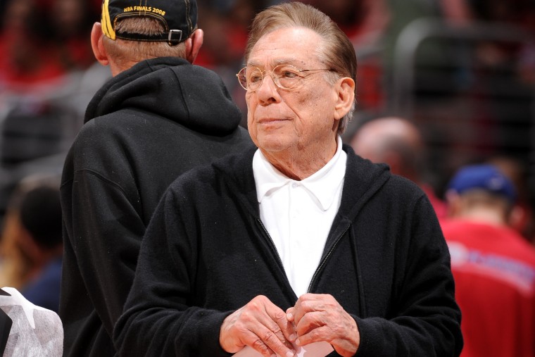 Donald Sterling, owner of the Los Angeles Clippers, looks on while his team plays during the 2012 NBA Playoffs at Staples Center on May 20, 2012 in Los Angeles, Calif.