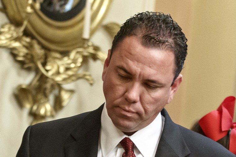 Rep. Vance McAllister, (R-LA) waits to be sworn in at the Capitol in Washington on Nov. 21, 2013.