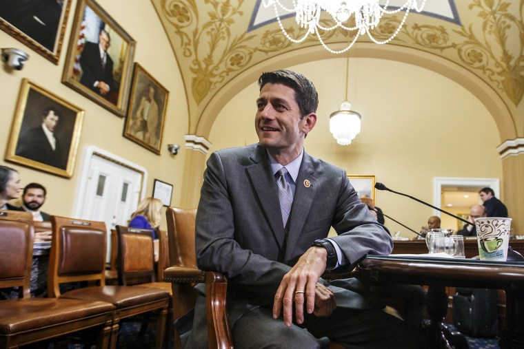 Paul Ryan goes before the House Rules Committee for final work on his budget, April 7, 2014.