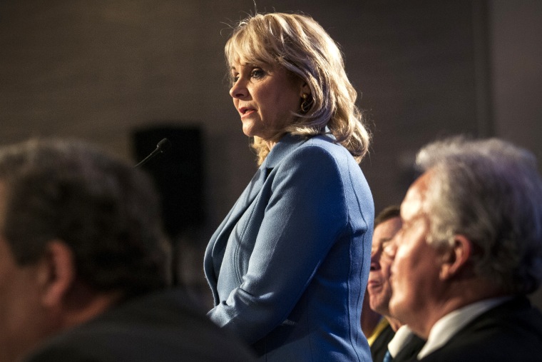 Oklahoma Gov. Mary Fallin, chair of the National Governors Association, opens the annual winter meeting of the National Governors Association in Washington, Feb. 22, 2014.