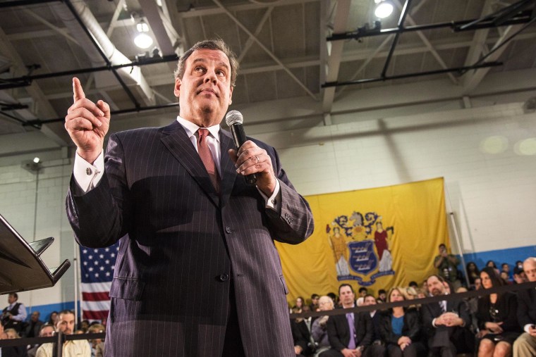 New Jersey Gov. Chris Christie holds a Town Hall meeting in Fairfield, N.J.