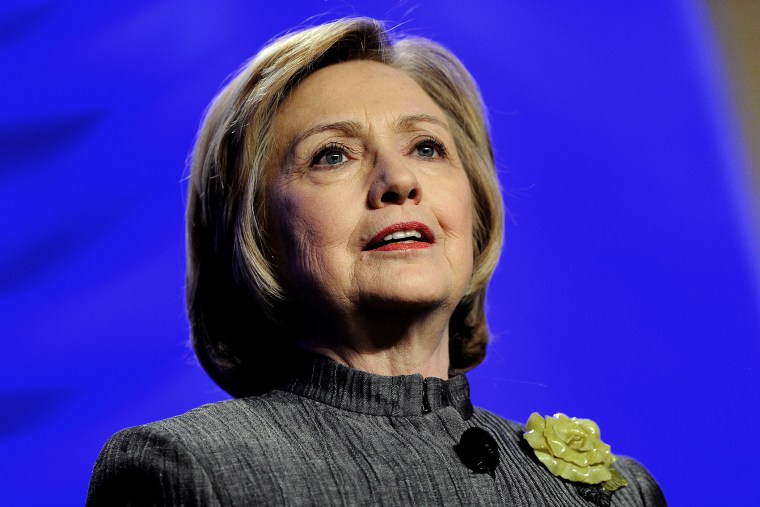 Former Secretary of State Hillary Rodham Clinton delivers remarks on May 6, 2014 in National Harbor, Maryland.