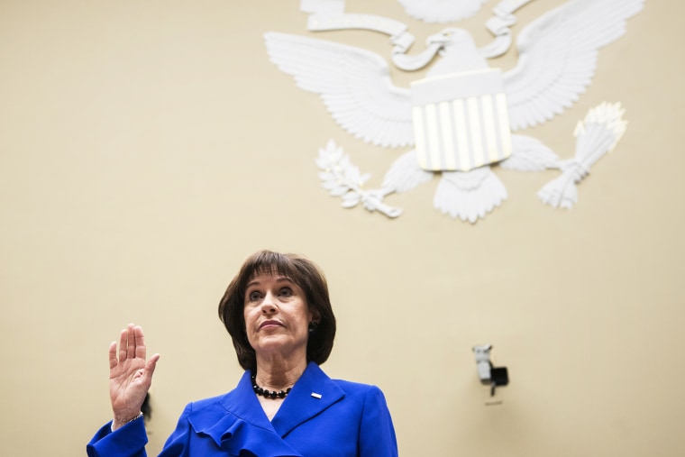 Lois Lerner is re-sworn-in for a continuation of a hearing of the House Oversight and Government Reform Committee on Capitol Hill March 5, 2014.