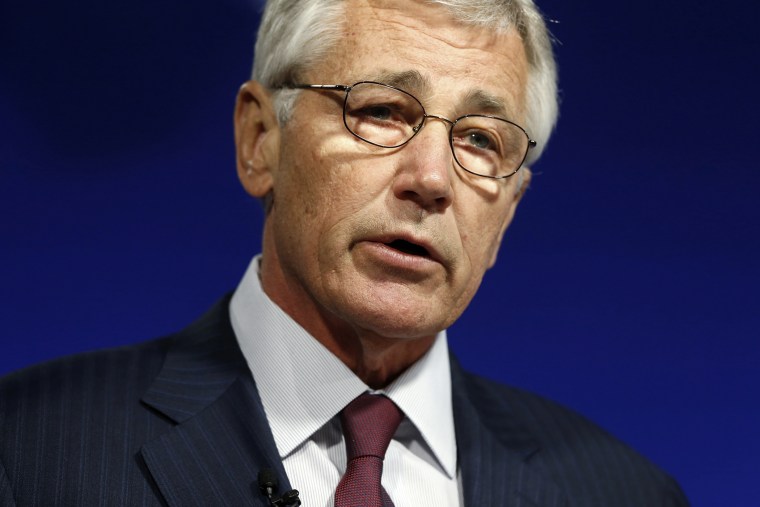 U.S. Secretary of Defense Chuck Hagel delivers remarks on NATO expansion and European security at the Wilson Center in Washington, D.C. May 2, 2014.
