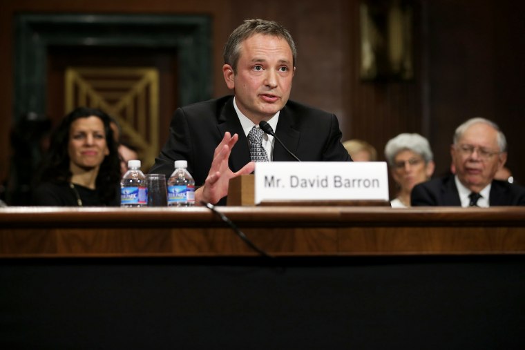 David Barron testifies before the Senate Judicary Committee during his nomination hearing, Nov. 20, 2013 in Washington, DC.