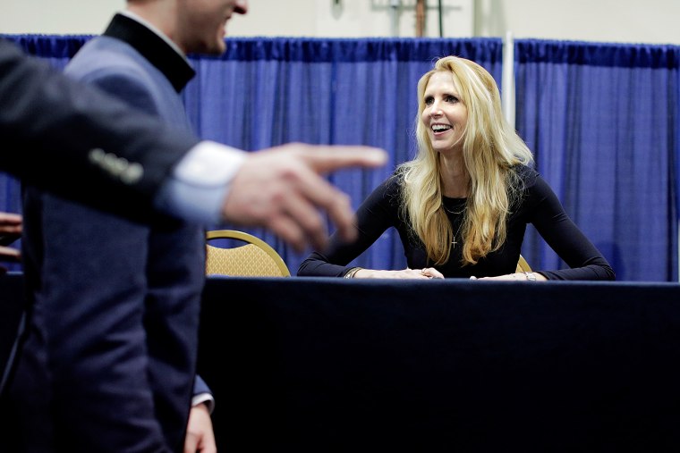 Ann Coulter signs books during the 41st annual Conservative Political Action Conference, March 8, 2014.