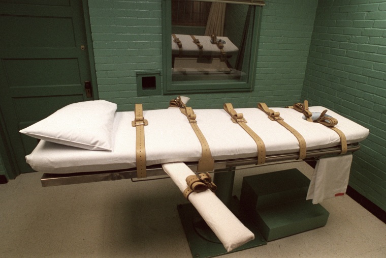 Inside the Huntsville Walls Unit death chamber in Huntsville, Texas on Jan. 16, 2001.