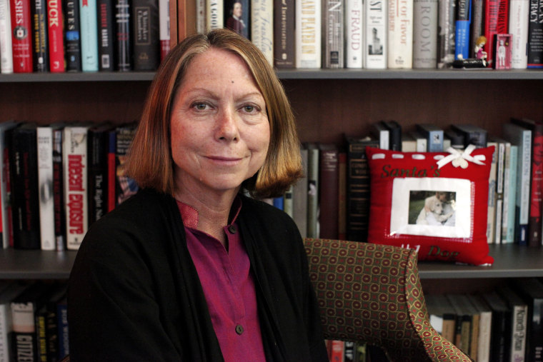 Former New York Times Executive Editor Jill Abramson poses for a photo during an interview in New York, Sept. 21, 2011.