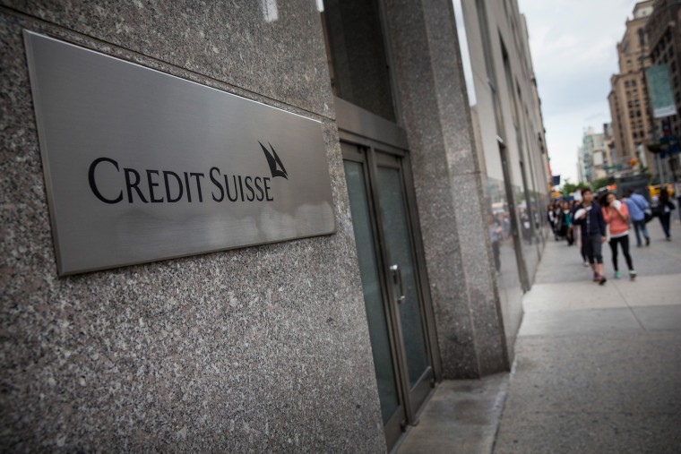 The New York offices of Credit Suisse are shown on Madison Avenue on May 19, 2014 in New York City.