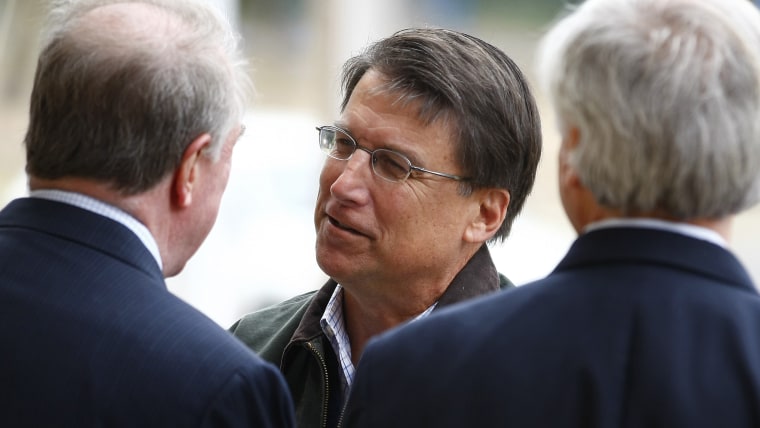 North Carolina Republican gubernatorial candidate, former Charlotte Mayor McCrory meets supporters during U.S. presidential election in Charlotte