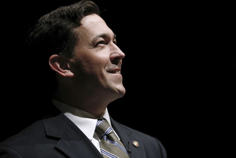 Mississippi Senator McDaniel smiles during a town hall meeting in Ocean Springs