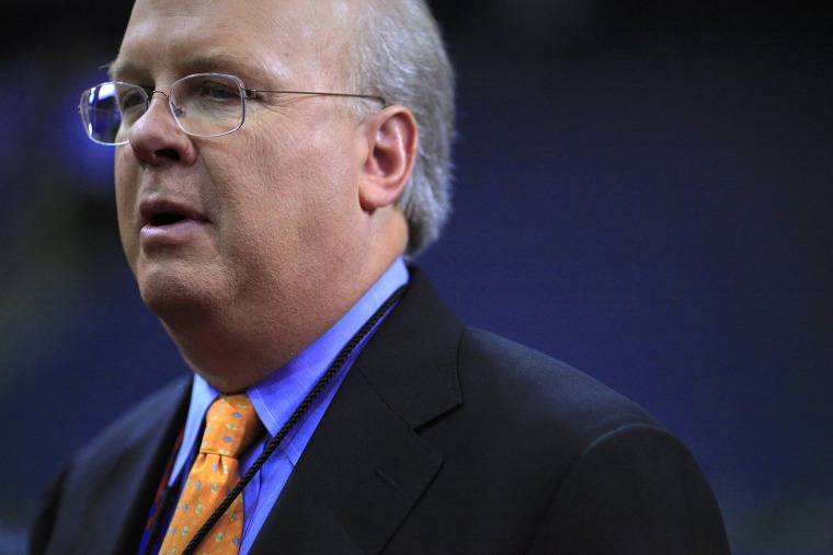 Former White House Deputy Chief of Staff Karl Rove is seen at the Republican National Convention in Tampa, Florida August 27, 2012.