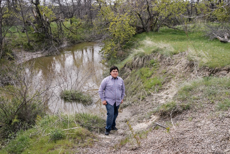 Colton Sierra on the Pine Ridge Indian Reservation outside of Oglala, he is a recent recipient of the Gates Millennium Scholarship.