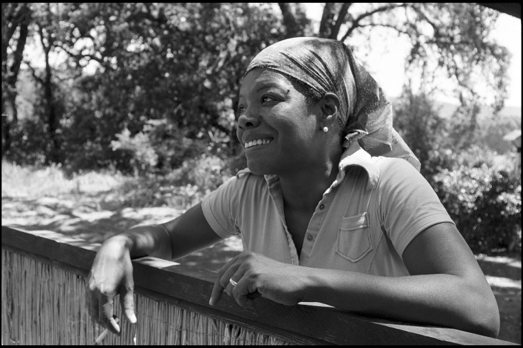 Author and poet Maya Angelou pictured in 1974.