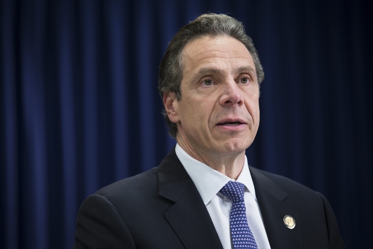 New York State Governor Andrew Cuomo speaks during a news conference, April 17, 2014, in New York, N.Y.