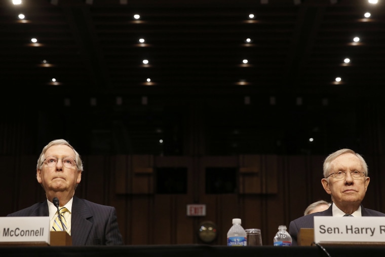 U.S. Senate Minority Leader Mitch McConnell and U.S. Senate Majority Leader Harry Reid