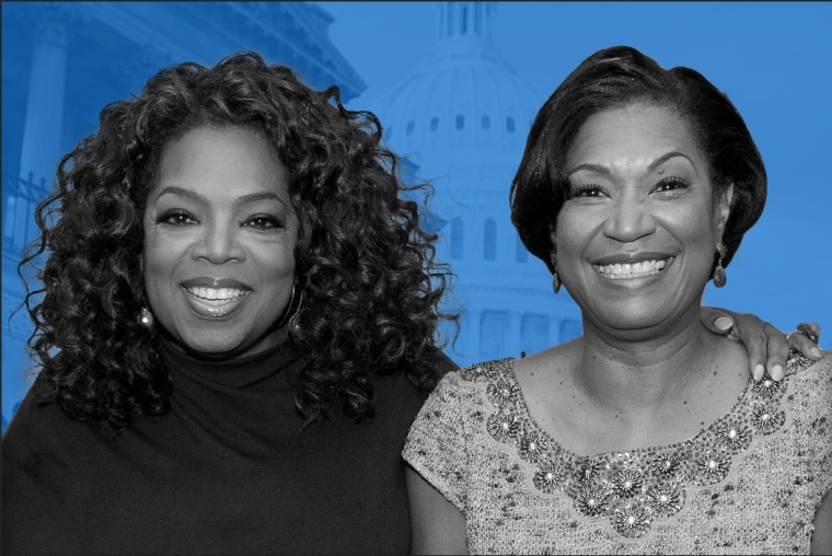 Photo illustration of Lavern Chatman and Oprah Winfrey at an event together.