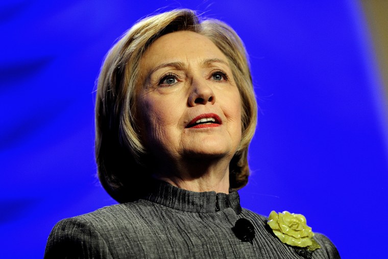 Former Secretary of State Hillary Clinton delivers remarks during an event at the Gaylord National Resort & Convention Center on May 6, 2014 in National Harbor, Md.
