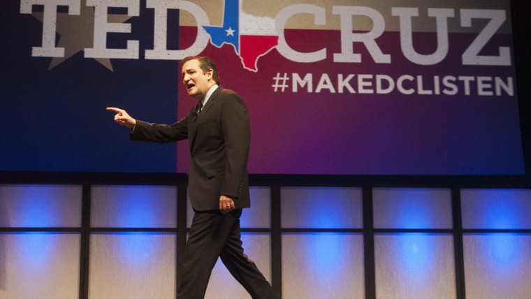U.S. Sen. Ted Cruz address delegates at the Texas GOP Convention in Fort Worth, Texas Friday, June 6, 2014.