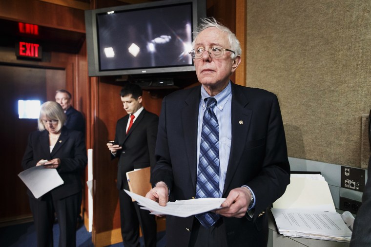 Senate Veterans Affairs Committee Chairman Sen. Bernie Sanders, Feb. 27, 2014, on Capitol Hill in Washington.